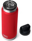 Yeti Rambler 36 oz (1065 ml) Bottle With Chug Cap (Rescue Red) lid off