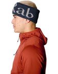 Rab Knitted Logo Headband (Tempest Blue/Light Zinc) left