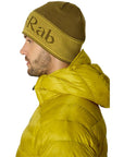 Rab Logo Band Beanie (Oak/Dark Pollen) left side