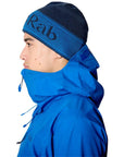 Rab Logo Band Beanie (Tempest Blue/Maya Blue) left