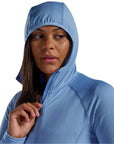 Montane Women's Protium Lite Hooded Fleece Jacket (Cornflower) zip