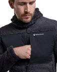 Montane Men's Caldus XT Hooded Fleece Jacket (Midnight Grey) hand pocket