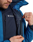Montane Men's Fortes Lite Hooded Insulated Jacket (Neptune Blue) inner zipper