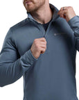 Montane Men's Protium Fleece Pull-On Jacket (Stone Blue) zip