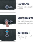Sea to Summit Aeros Ultralight Pillow Deluxe (Aqua) easy