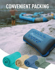 Sea To Summits Pocket Towel - Medium (Baltic Blue) pack