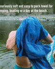 Sea To Summit Tek Microfibre Towel - Large (Baltic Blue) drying