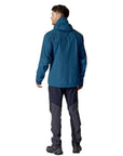 Rab Men's Downpour Mountain Waterproof Jacket (Tempest Blue) back standing