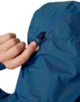 Rab Men's Downpour Mountain Waterproof Jacket (Tempest Blue) back hood pulley