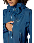 Rab Women's Downpour Mountain Waterproof Jacket (Tempest Blue) breast pocket