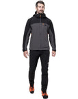 Mountain Equipment Men's Frontier Soft Shell Jacket (Anvil Grey/Black) walk