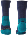 Bridgedale Men's Hike Midweight Merino Performance Boot (Petrol/Navy) front back