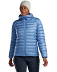 Montane Women's Anti Freeze Hooded Down Jacket - 2025 (Cornflower) model front