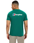 Berghaus Men's Front & Back Logo T-Shirt (Meadow Green) model back