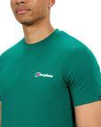 Berghaus Men's Front & Back Logo T-Shirt (Meadow Green) sleeve