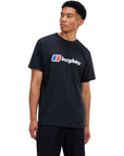 Berghaus Men's Class XL-Logo T-Shirt (Black) looking away