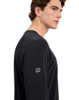 Berghaus Men's Delta Long Sleeve Tech Tee (Black) model side