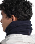 Buff Polar Neck Warmer (Solid Dark Navy) model back nexk