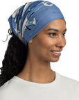 Buff Original EcoStretch Neckwear (Umyr Holidays) on womans head