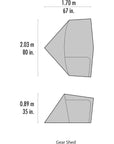 MSR Gear Shed for Elixir & Hubba Hubba Tent Series (Grey) measurements