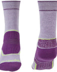 Bridgedale Women's Hike Midweight Merino Boot Socks (Lilac/Purple) front bacl