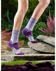 Bridgedale Women's Hike Midweight Merino Boot Socks (Lilac/Purple) rocks
