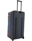Patagonia Black Hole Wheeled Duffel 100L (Smolder Blue w/Amanita Red) back
