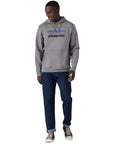 Patagonia P-6 Logo Uprisal Hoody (Gravel Heather) full body