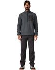 Patagonia Men's R1 Air Fleece Zip-Neck (Smolder Blue) full body