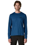 Patagonia Men's Long-Sleeved Capilene Cool Daily Graphic Shirt (73 Skyline: Clement Blue X-Dye) fron man