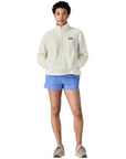 Patagonia Women's Micro D 1/2-Zip Fleece Pullover (Birch White) full body