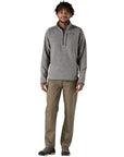 Patagonia Men's Better Sweater 1/4 Zip Fleece (Stonewash) full body