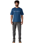 Patagonia Men's Capilene Cool Daily Graphic Shirt ('73 Text Logo: Clement Blue X-Dye) full body