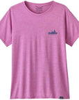 Patagonia Women's Capilene Cool Daily Graphic Shirt ('73 Skyline: Brisk Purple X-Dye) front