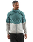Rab Men's Windgather Hooded Jacket (Sage/Pebble) model front