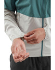 Rab Men's Windgather Hooded Jacket (Sage/Pebble) sleeve