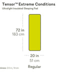 Nemo Equipment Tensor Extreme Conditions Ultralight Insulated Sleeping Pad Measurements