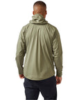 Rab Men's Downpour Light Waterproof Jacket (Light Khaki) back