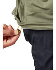 Rab Men's Downpour Light Waterproof Jacket (Light Khaki) pulley