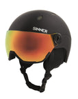 Sinner Titan Snow Sports Helmet & Trans+ Visor (Black/Red) - Cat 1-3