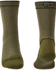 Bridgedale StormSock Midweight Waterproof Boot Sock (Khaki) front back