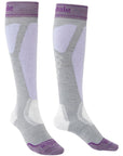 Bridgedale Women's Ski Easy On Merino Endurance Over Calf (Grey/Lilac)