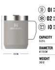 Stanley Everyday Camp 230ML Mug (Hot Coral) info