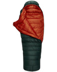 Rab Ascent 1100 Down Regular Sleeping Bag - Left Zip (Pine) open more