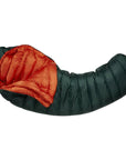 Rab Ascent 1100 Down Regular Sleeping Bag - Left Zip (Pine) bent
