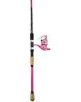 Okuma Fin Chaser "X” Series Fishing Rod Combo - 6’0”/ 183cm (Pink) standing