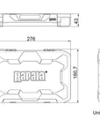 Rapala Tackle Tray 276 Open measurements