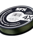 Sufix X4 300m Braided Fishing Line 330m (Low Vis Green) wheel