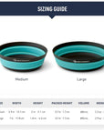 Sea to Summit Frontier UL Collapsible Bowl - Large (Sulphur Yellow) size guide