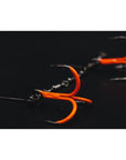 VMC Double Pike Chain Treble Hook (UV Orange) angle